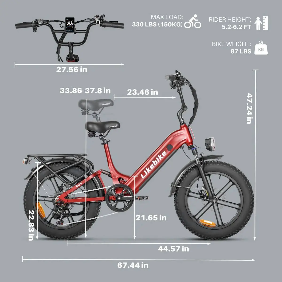 Vélo Électrique Likebike RAIL 5 02
