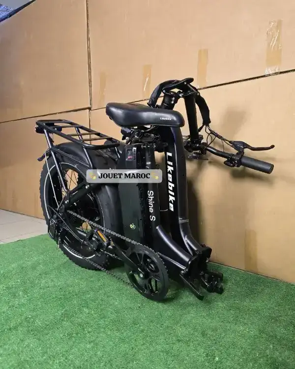Vue pliée du vélo électrique LIKEBIKE SHINE S pour un transport facile